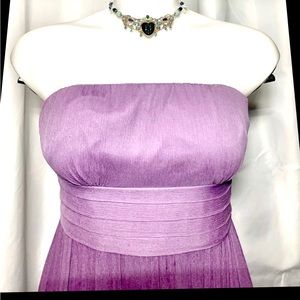 J Crew SILK Strapless Bridesmaid Lavender Prom Cocktail Gown Evening Party